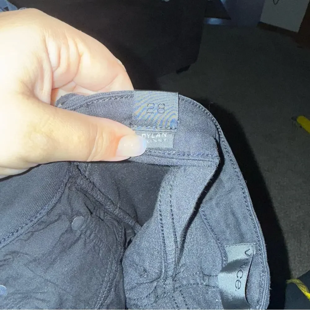 VINCE Dylan Black classic denim skinny jeans 28 - Picture 4 of 7